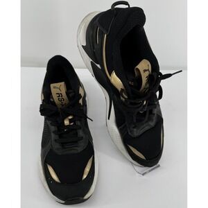 PUMA RS-X Running System Sneakers Black Gold Men's US 11.5 EUR 45